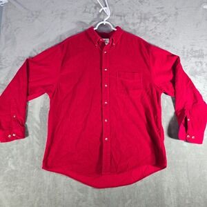 Eddie Bauer Corduroy Button Down Shirt Long‎ Sleeve Casual Top Mens Large